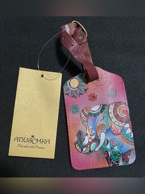 Anuschka Multicolor Painted Elephant Leather Luggage.